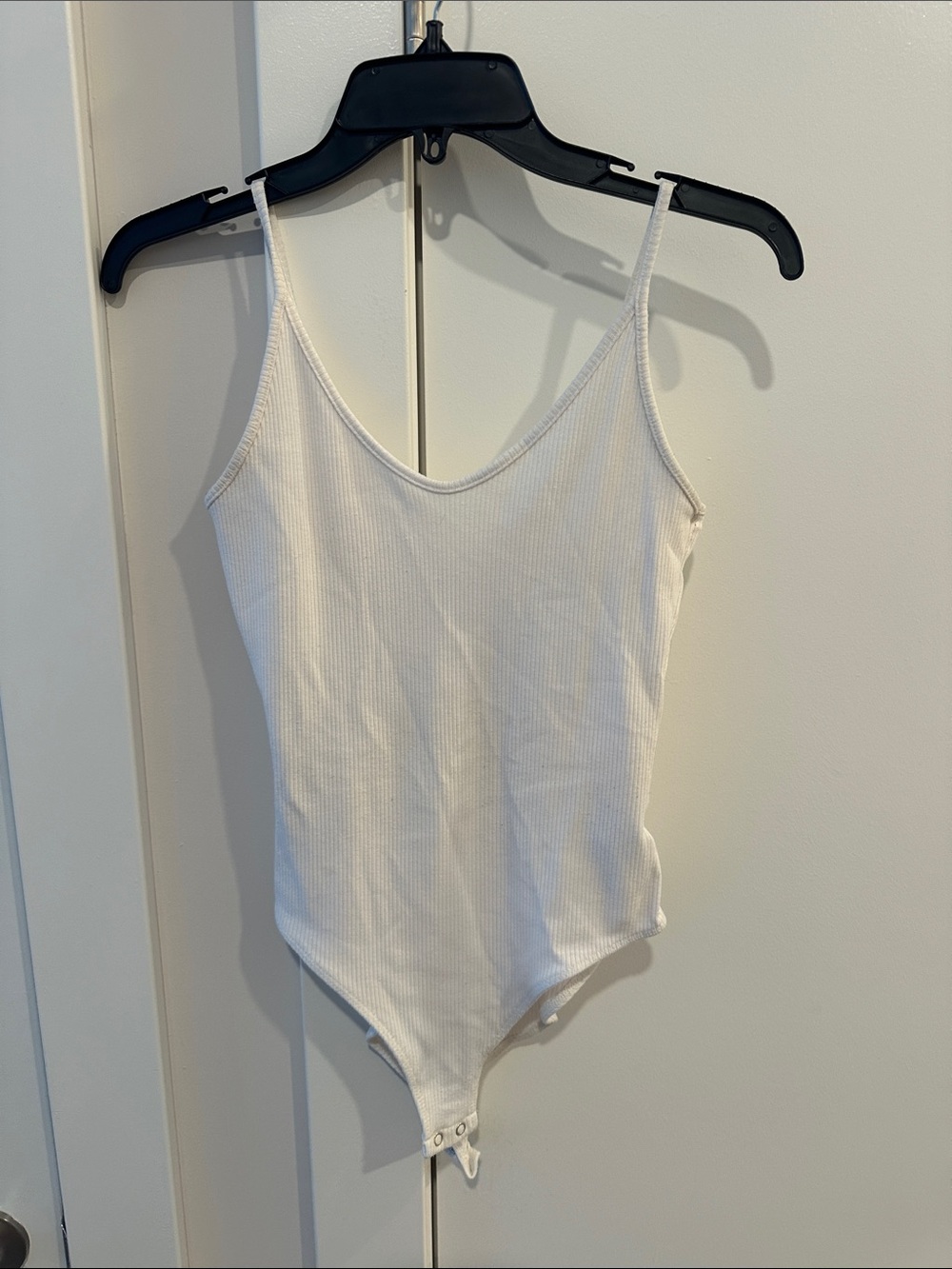American Eagle Outfitters White Ribbed Tank Bodysuit